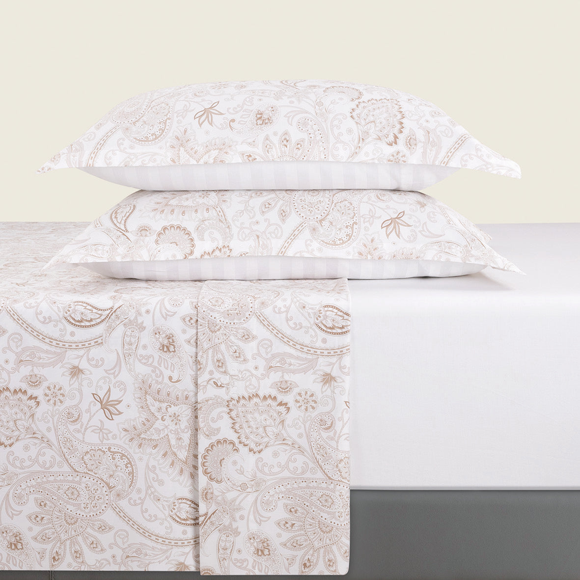 Ensemble de draps satin de coton Indienne