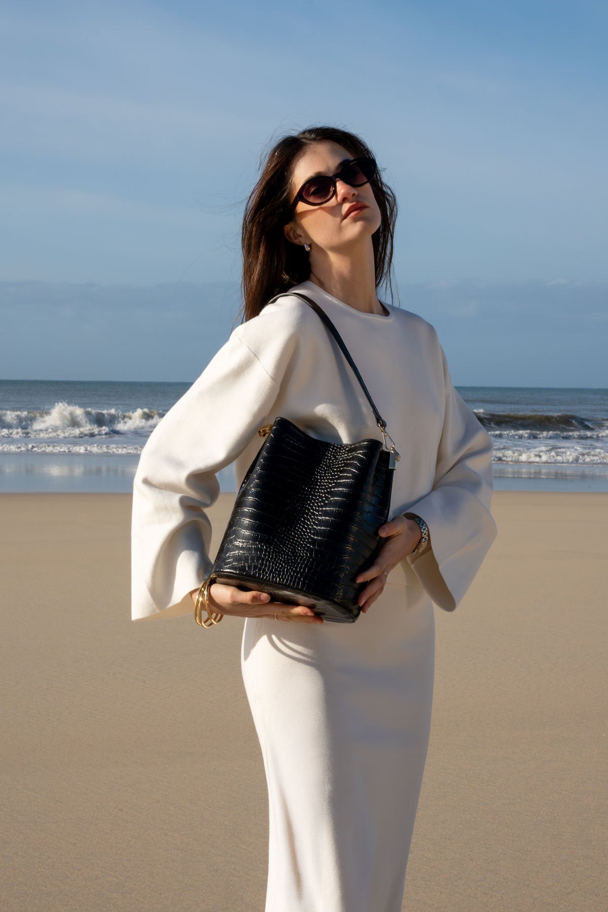 Bruna Croco Noir