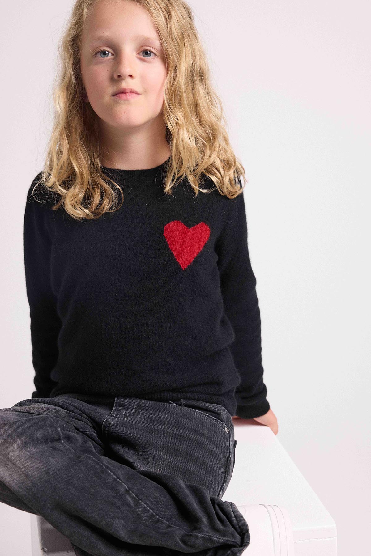 Lenny noir coeur rouge