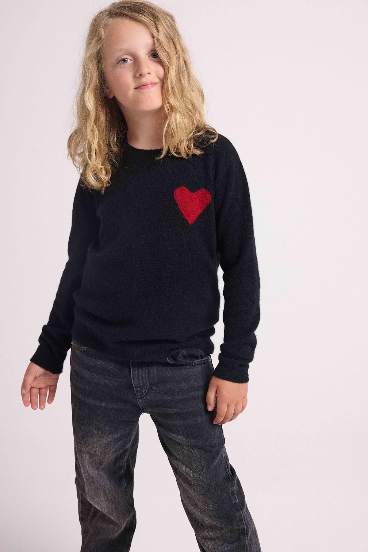 Lenny noir coeur rouge