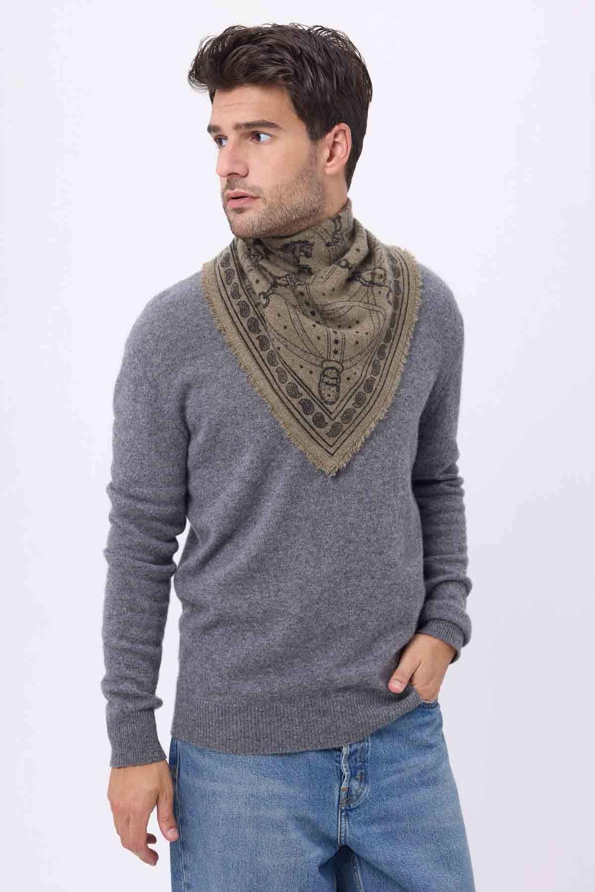 Bandana Small Le Harnais vert khaki noir