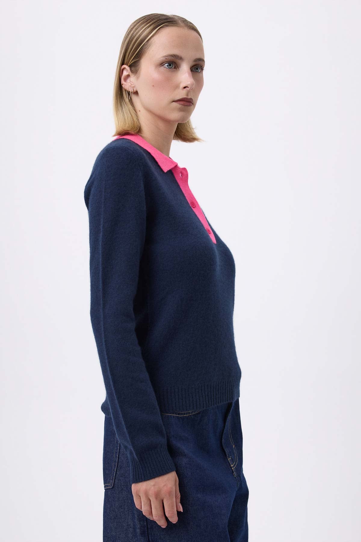 Maxine bleu marine rose fluo