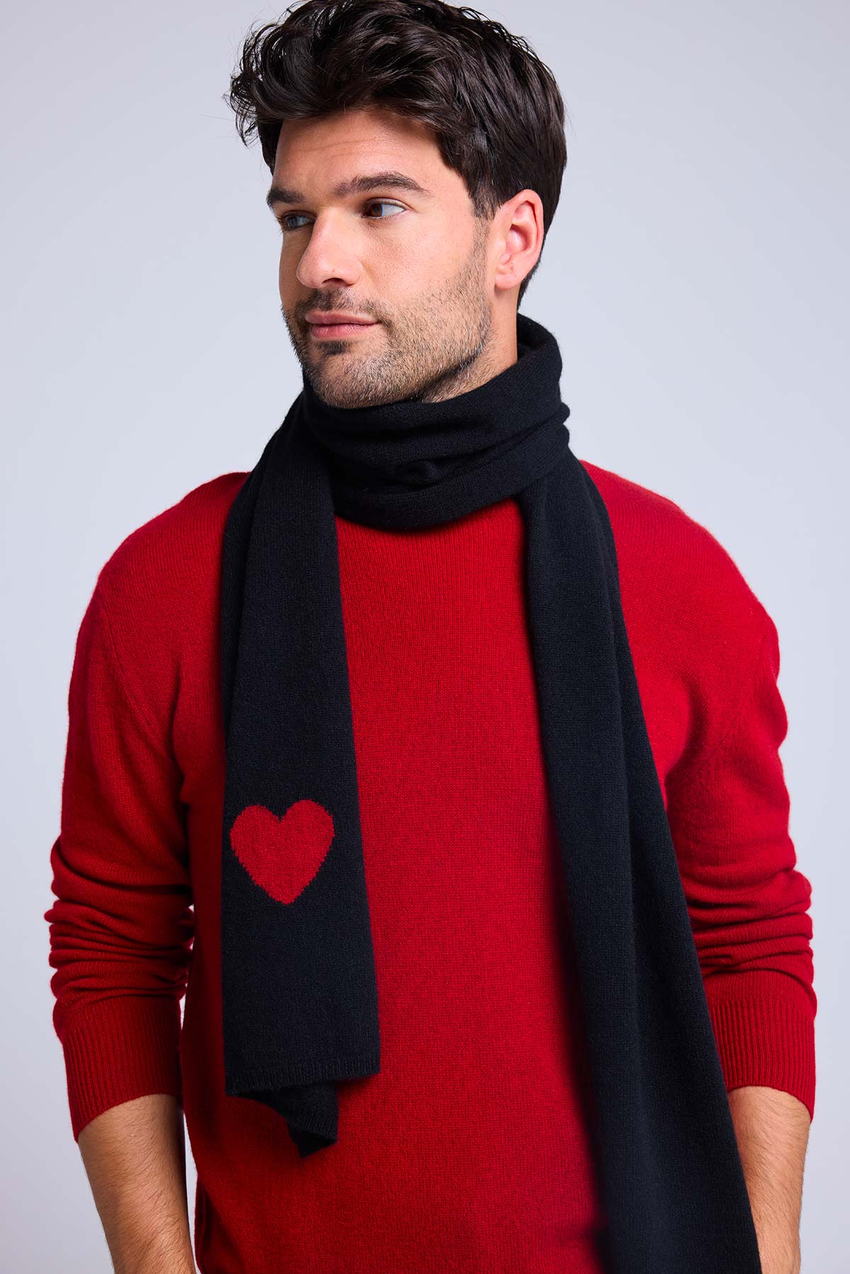 Echarpe noir rouge