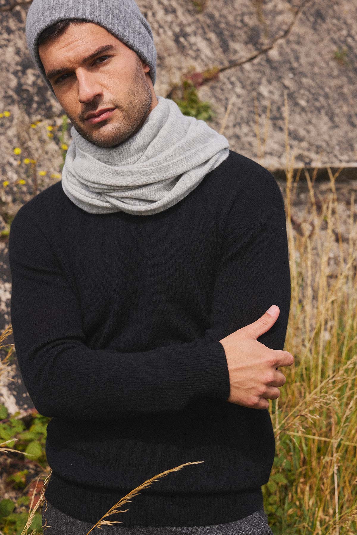 Bonnet gris perle