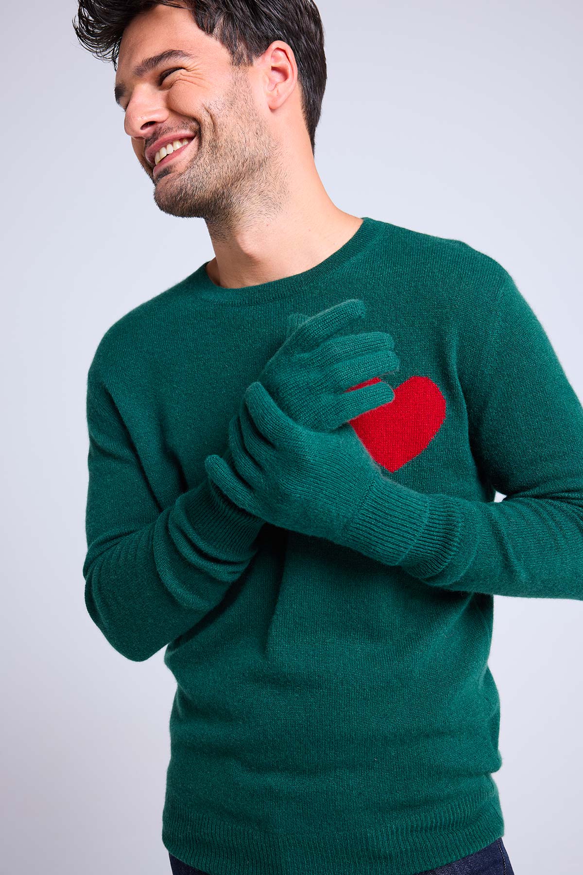 Gants vert bouteille
