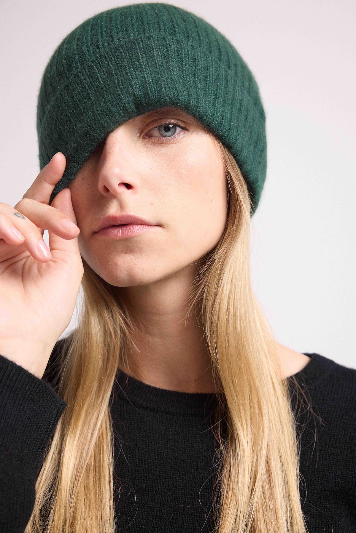 Bonnet vert bouteille