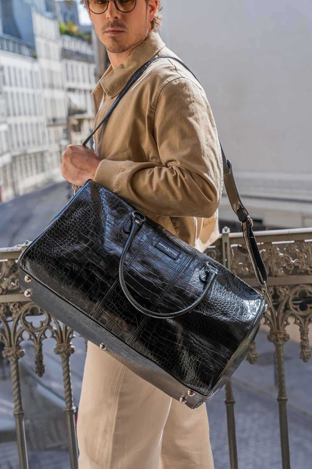 Sac de voyage - Week Croco Noir