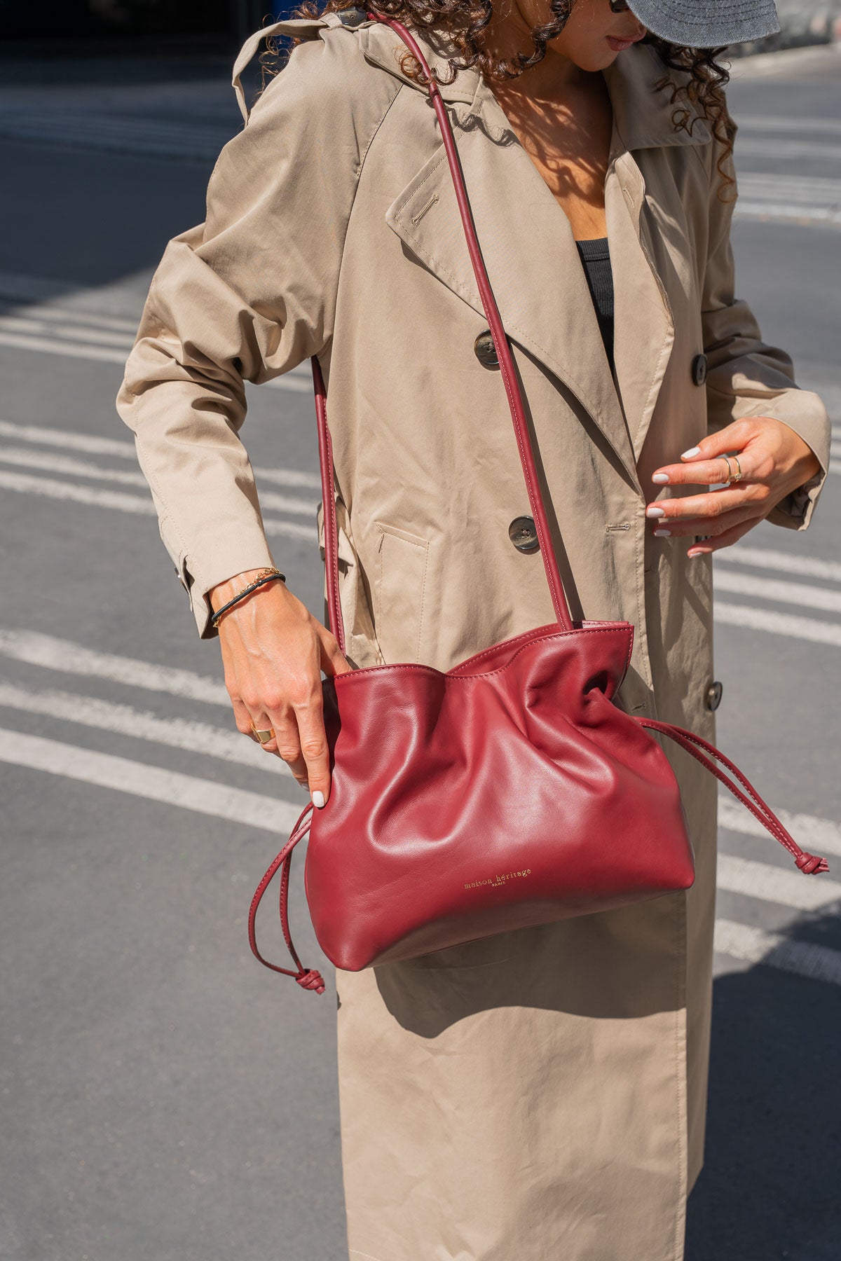 Sac à bandoulière - Haukea Bordeaux