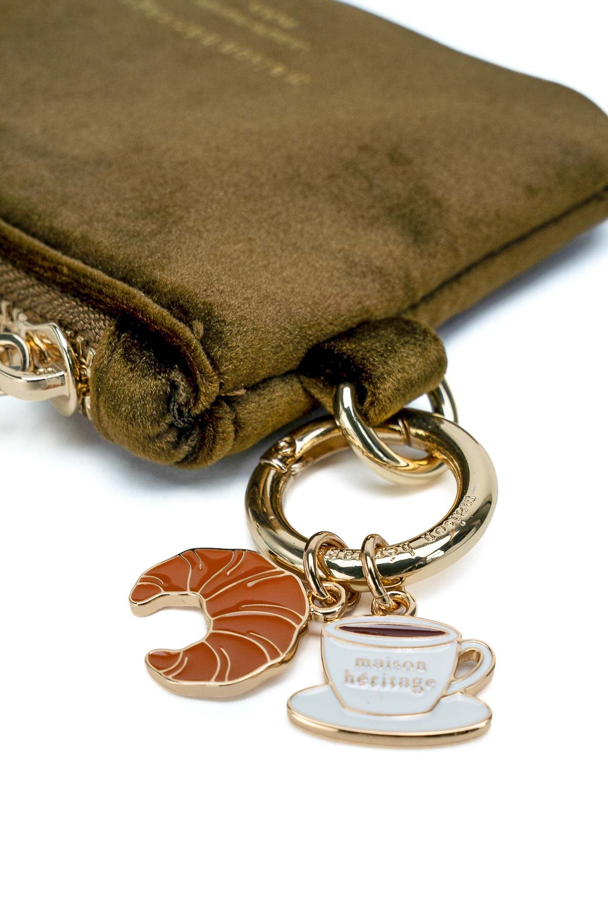 Porte monnaie - Mini Neve Velour Vert Bouteille