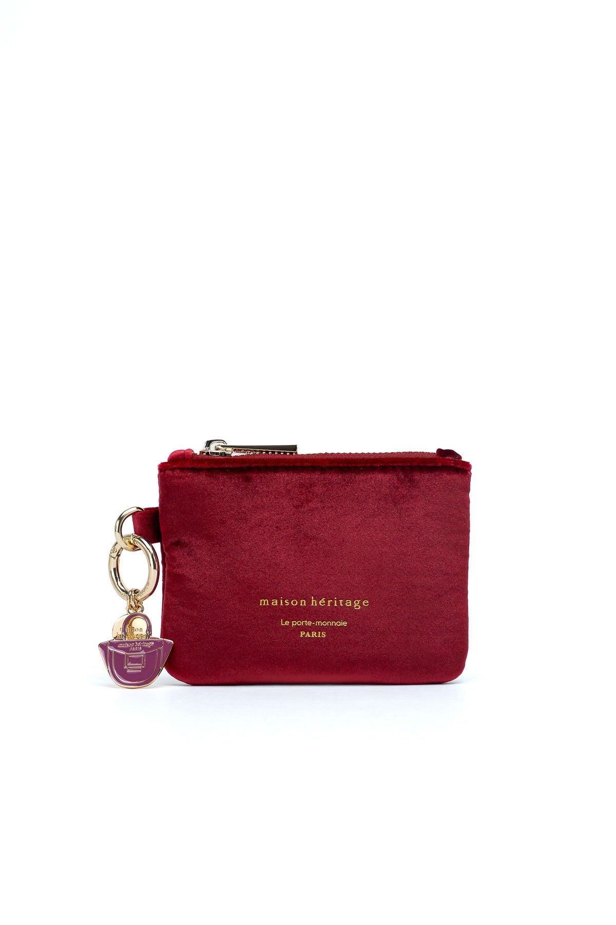 Porte monnaie - Mini Neve Velour Rouge
