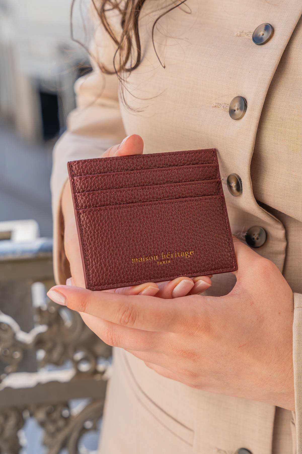 Porte cartes - Raven Bordeaux