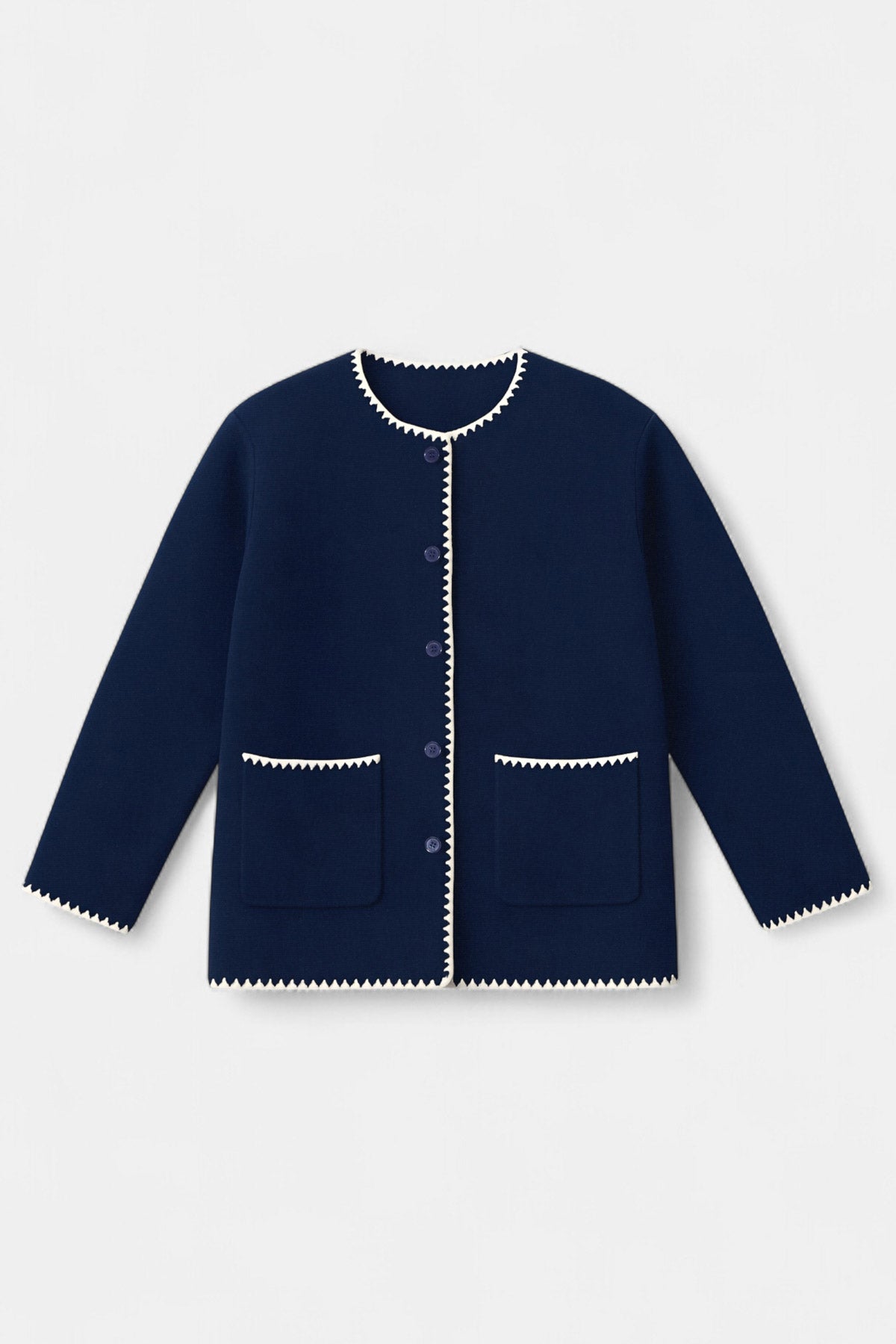 Monera navy bordures blanches