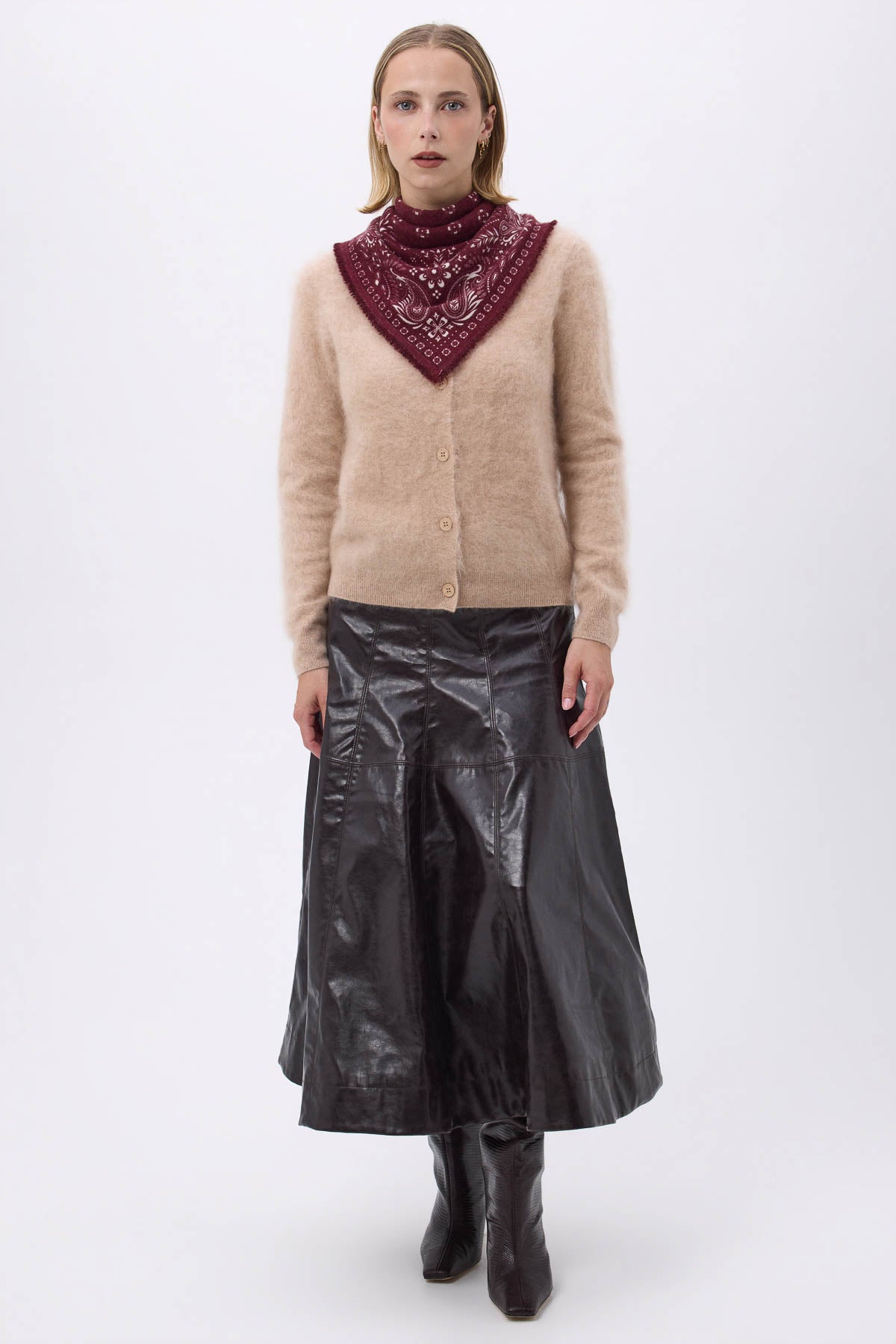 Bandana Small Angy bordeaux blanc