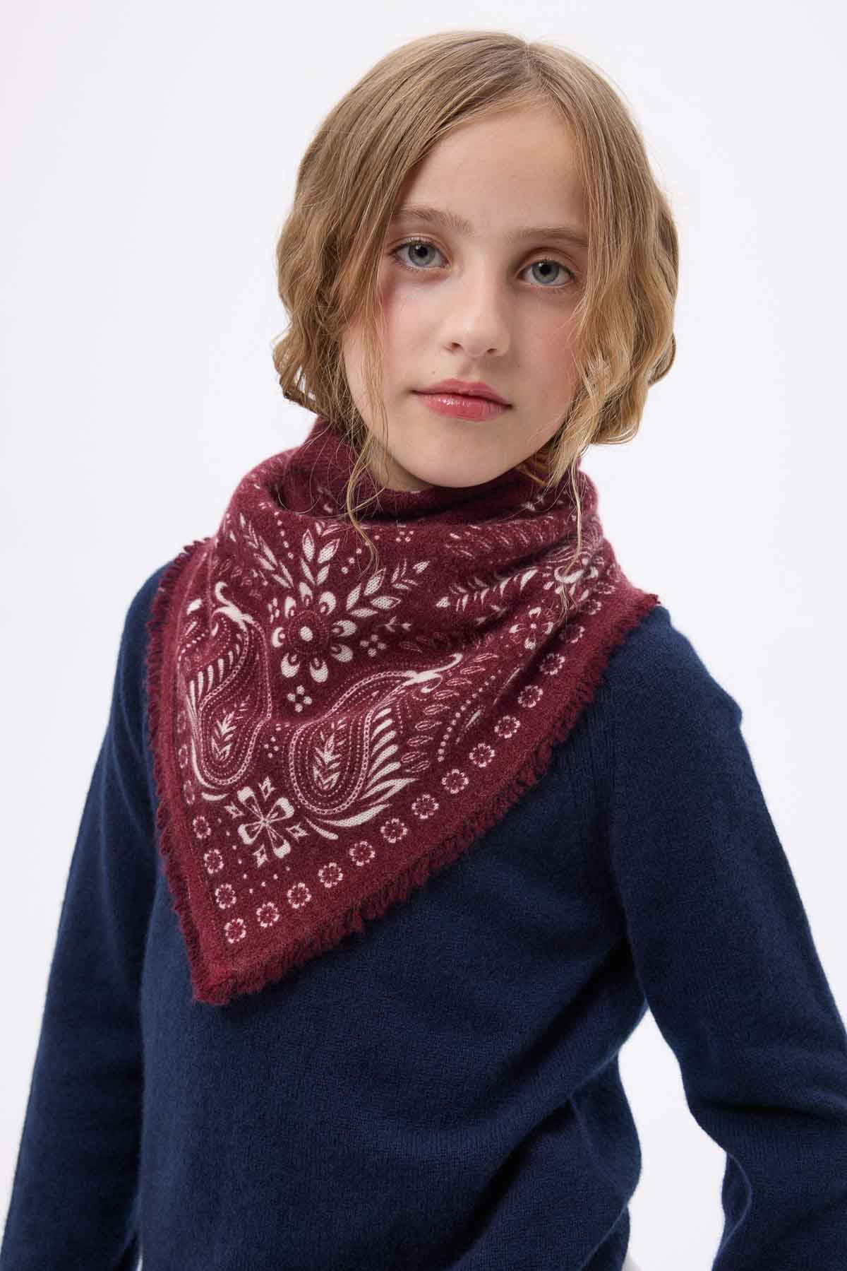 Bandana Small Angy bordeaux blanc