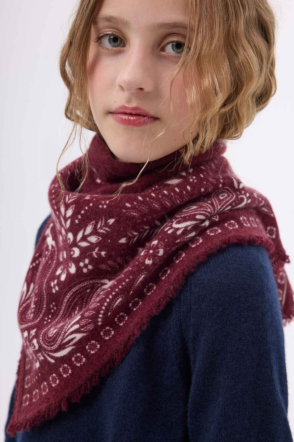 Bandana Small Angy bordeaux blanc