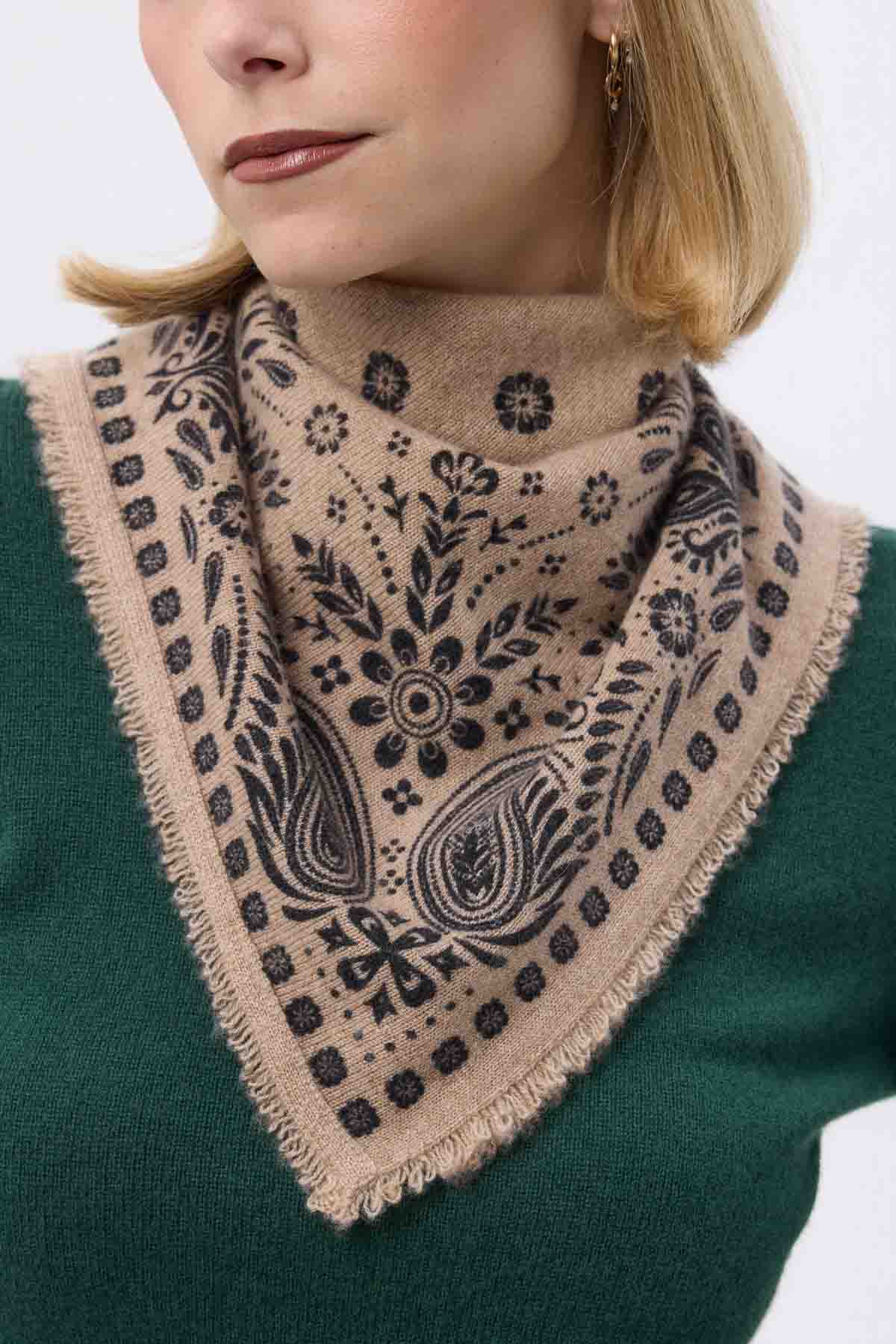 Bandana Small Angy beige noir