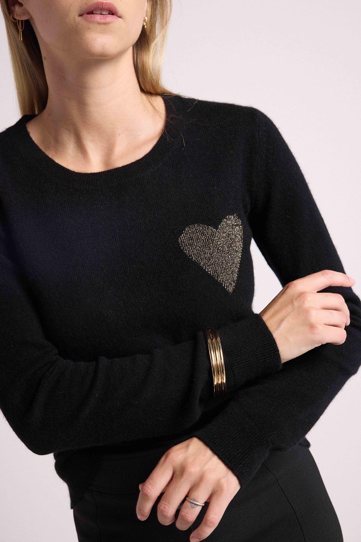 Zaphira noir coeur doré