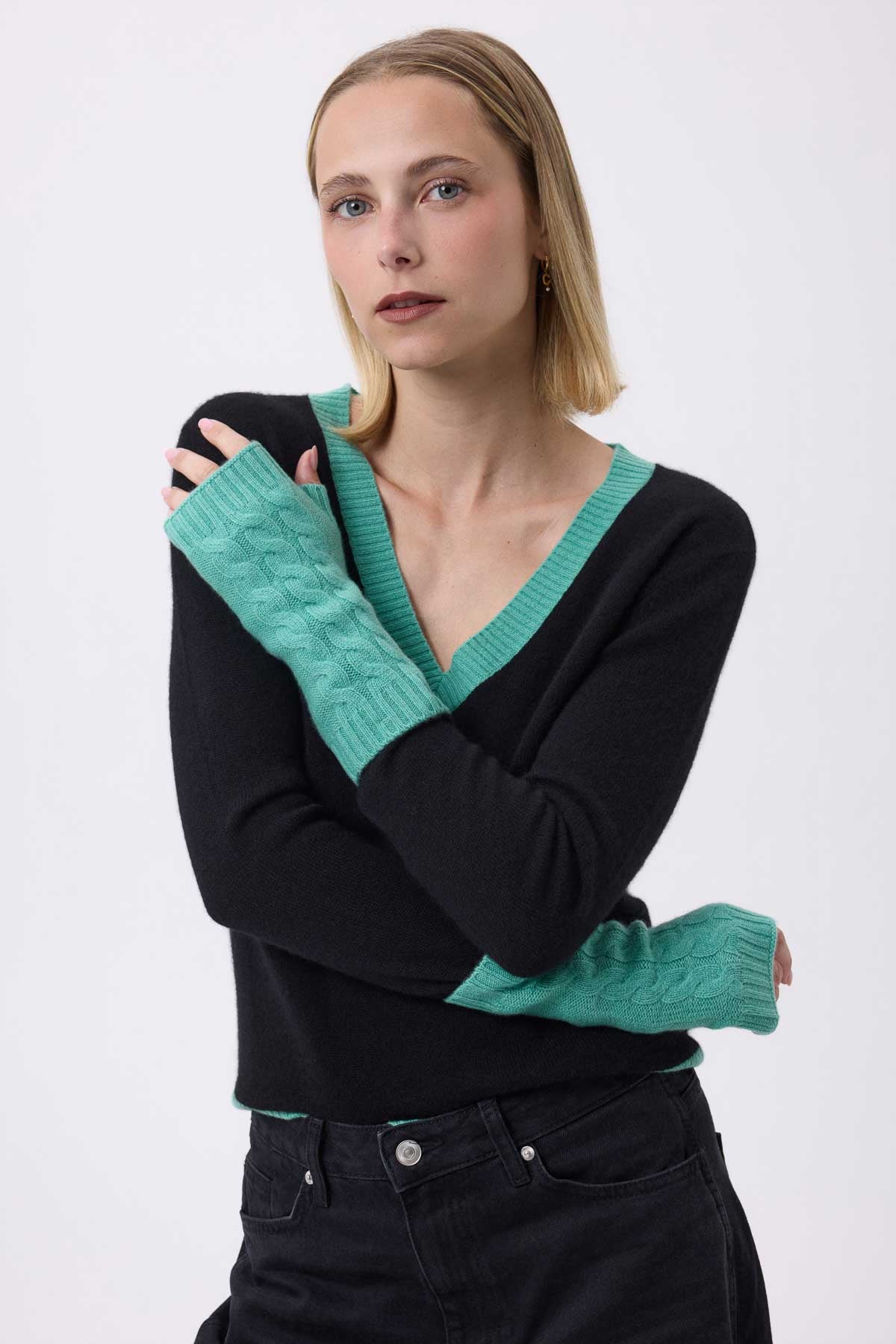 Zephana noir vert pastel