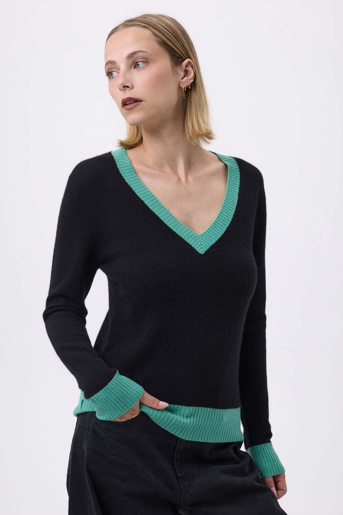 Zephana noir vert pastel