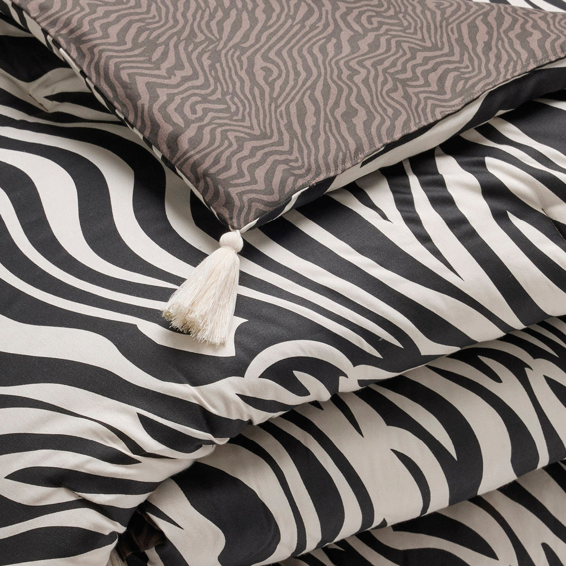 Édredon avec glands Rêves zébrés