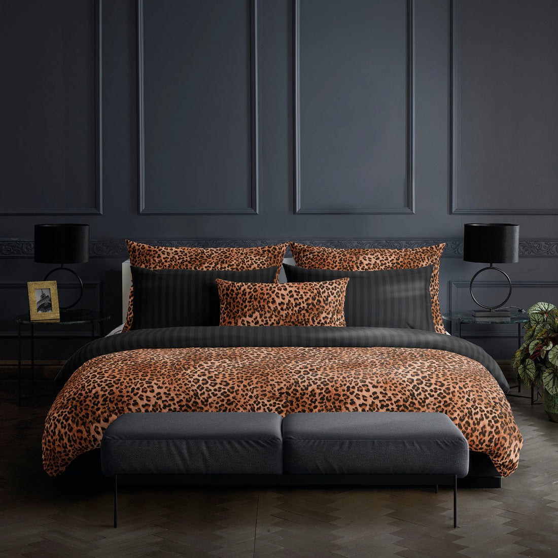 Taie de traversin satin de coton Fantaisie féline