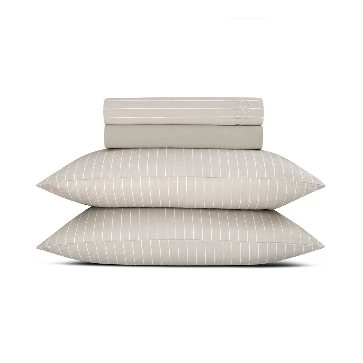 Ensemble de draps satin de coton Rayures élégantes