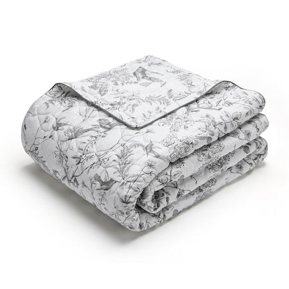 Couvre-lit XL Colibri floral