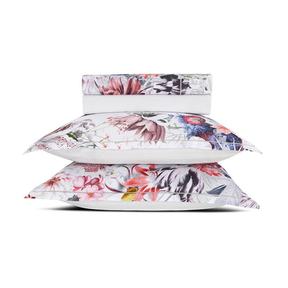 Ensemble de draps satin de coton Fleurs éclatantes