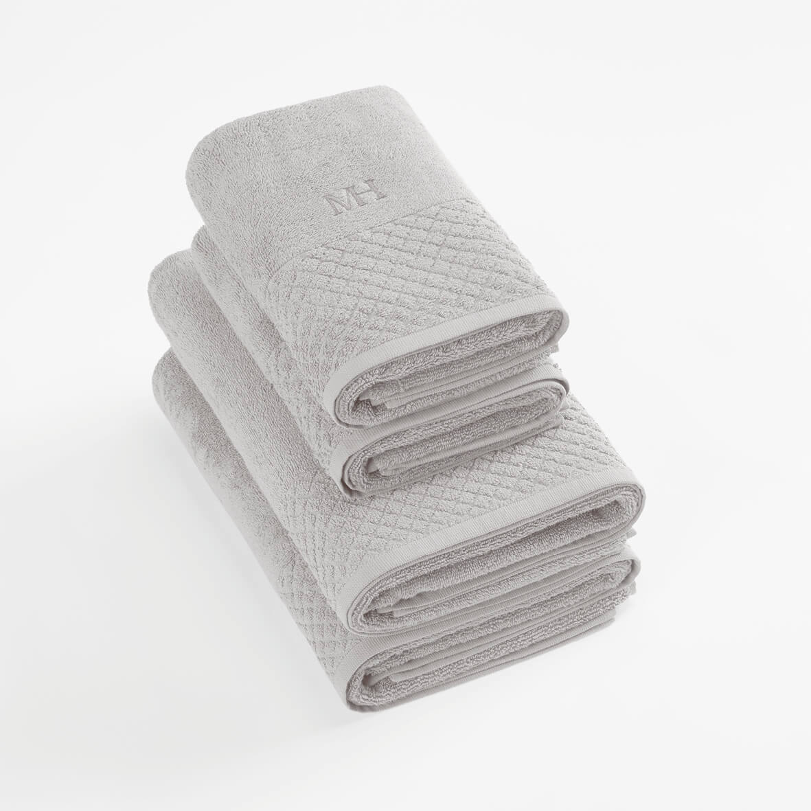 Set de 2 serviettes + 2 draps de bain