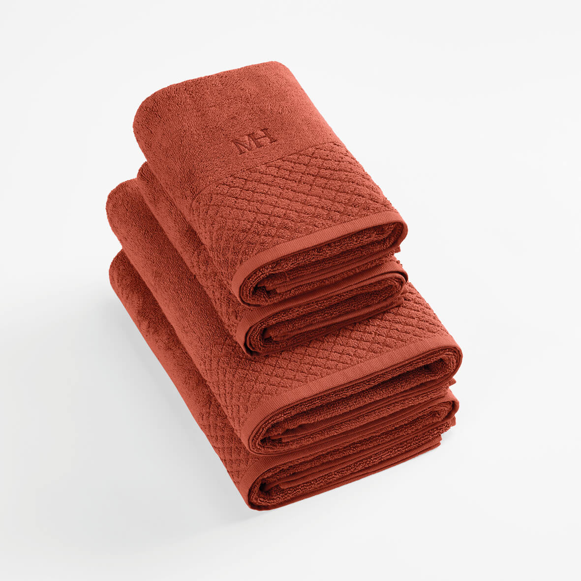 Set de 2 serviettes + 2 draps de bain