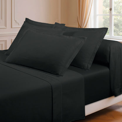 Ensemble de draps satin de coton Uni 1 baratta