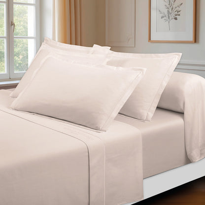 Ensemble de draps satin de coton Uni 1 baratta
