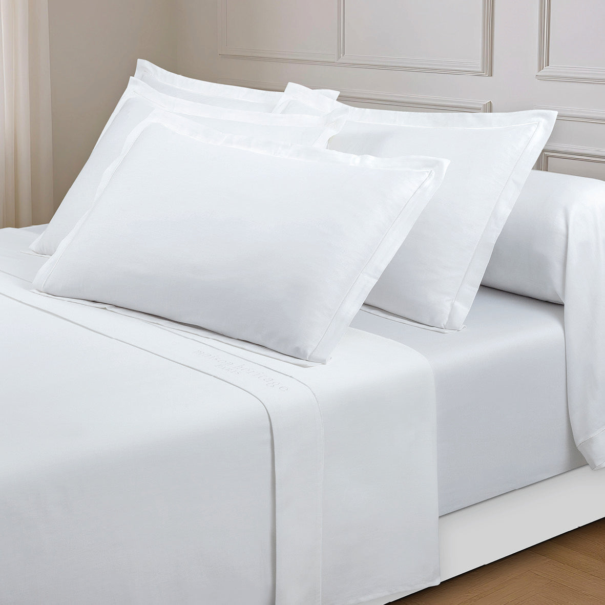Ensemble de draps satin de coton Uni 1 baratta