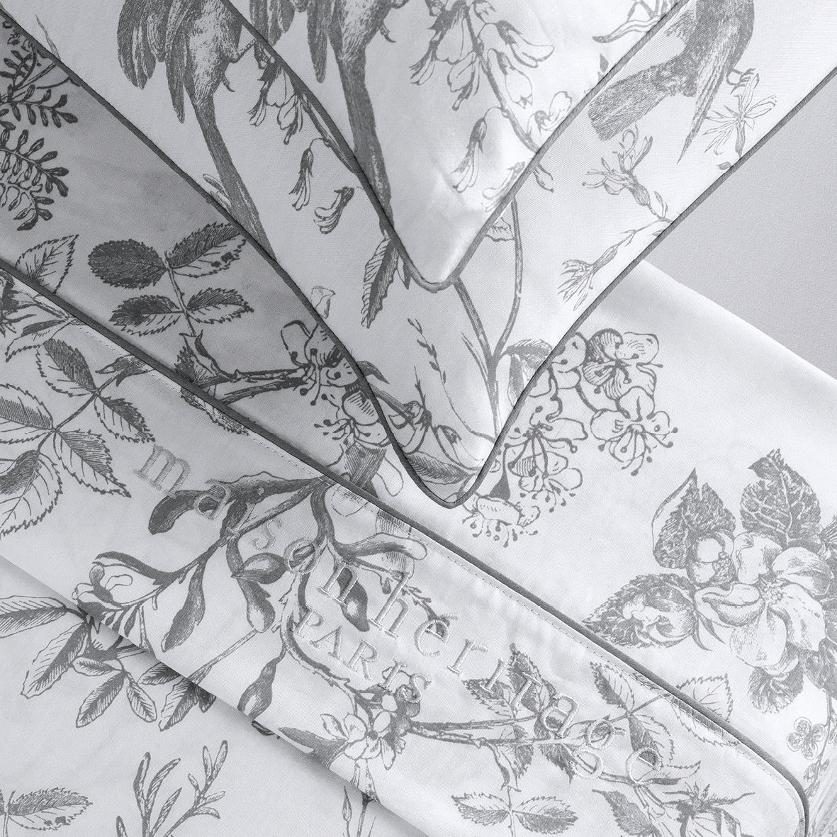Ensemble de draps satin de coton Colibri floral
