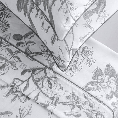 Ensemble de draps satin de coton Colibri floral