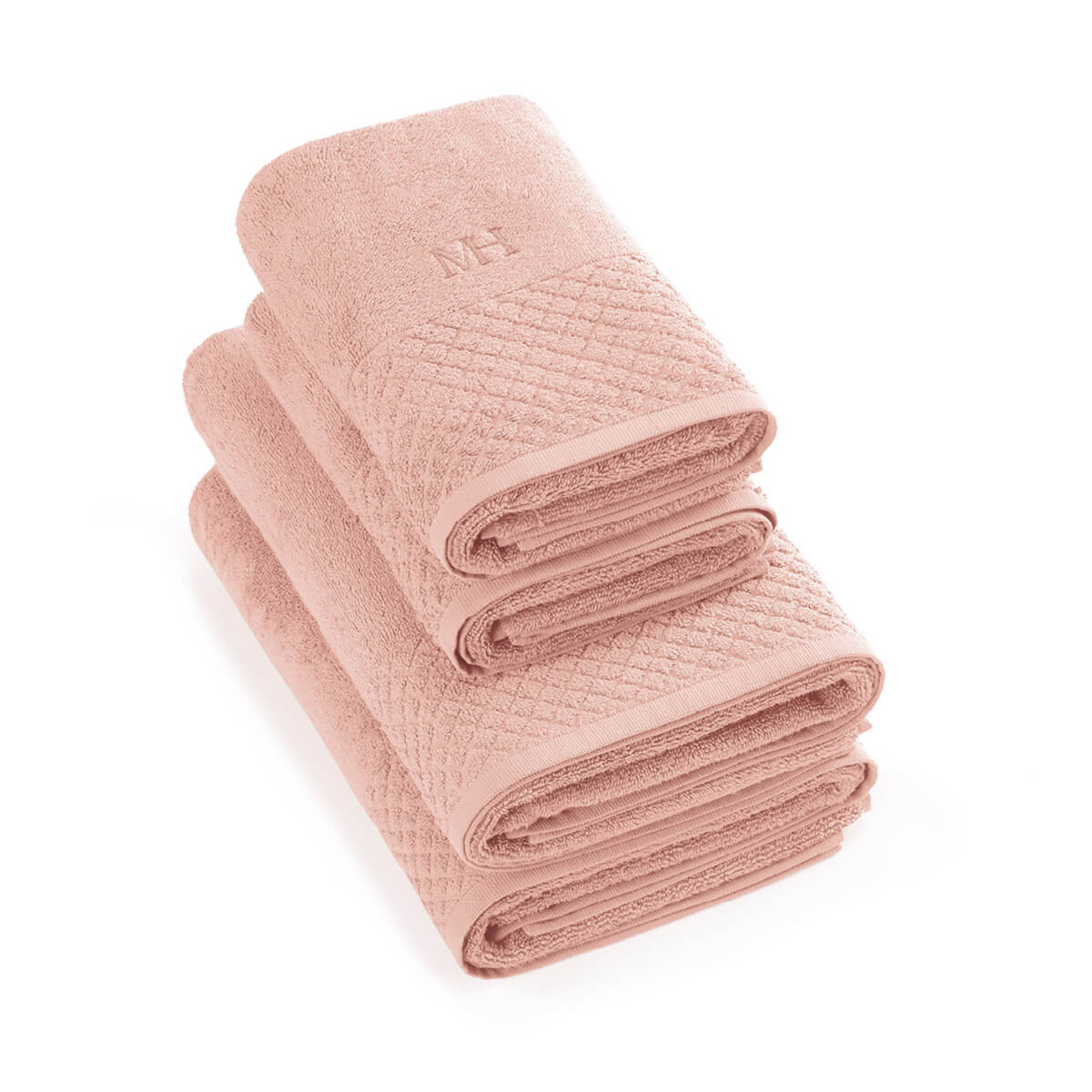 Set de 2 serviettes + 2 draps de bain