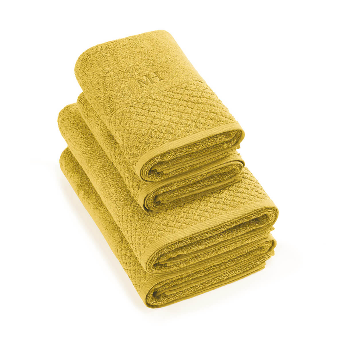 Set de 2 serviettes + 2 draps de bain