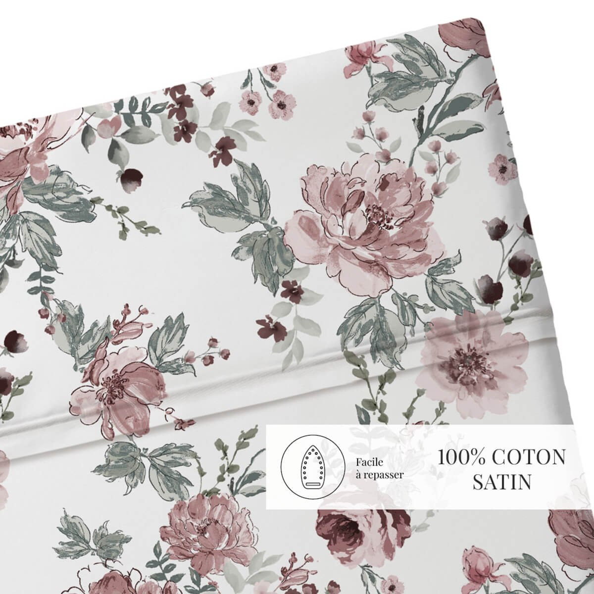 Drap plat Peony