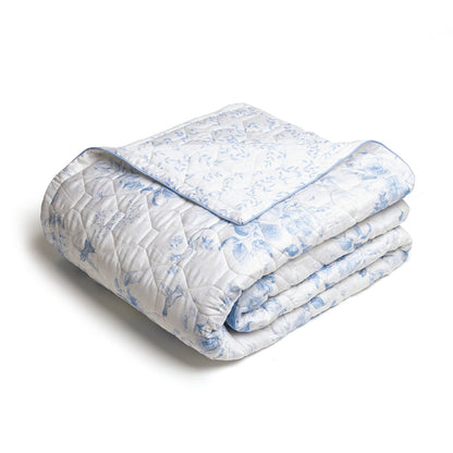 Couvre-lit Bleu Floral