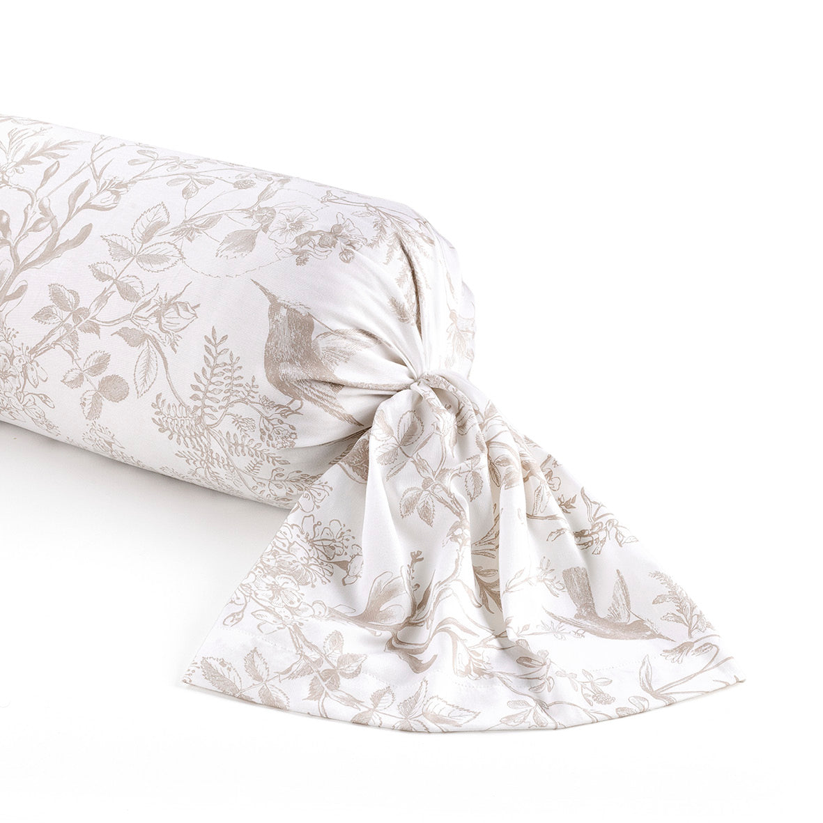 Taie de traversin satin de coton Colibri floral