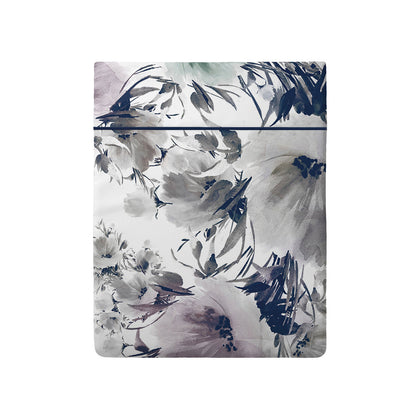 Drap plat satin de coton Erodium
