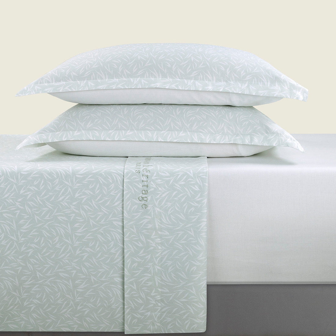 Ensemble de draps satin de coton Olea europaea