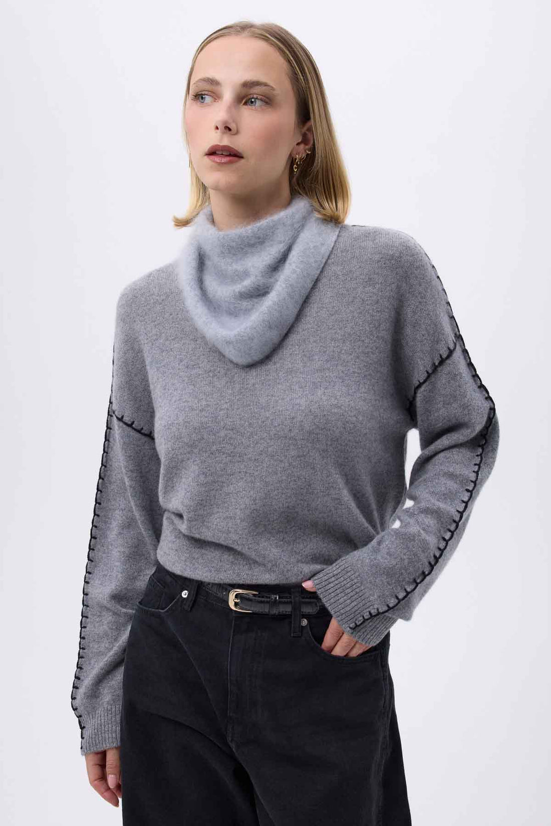 Bandana Amel gris clair