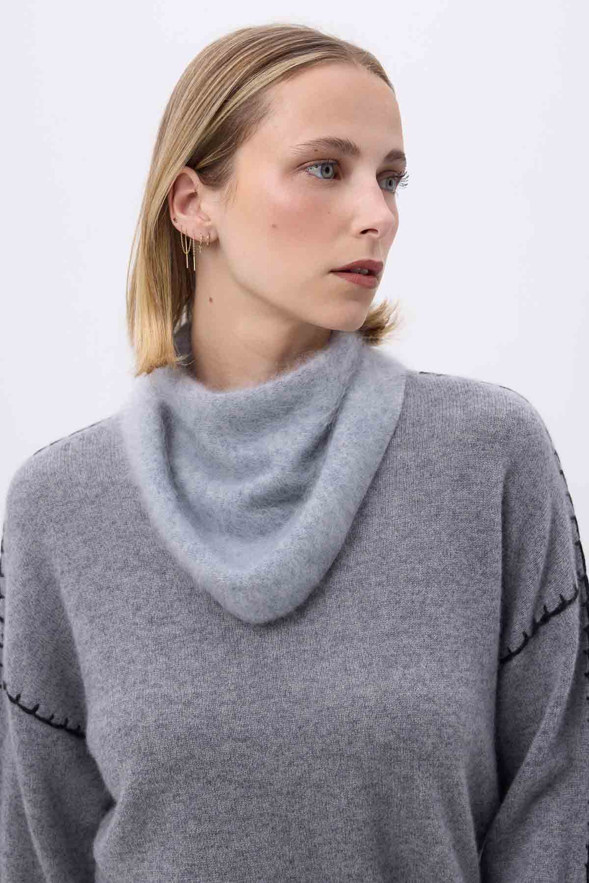 Bandana Amel gris clair