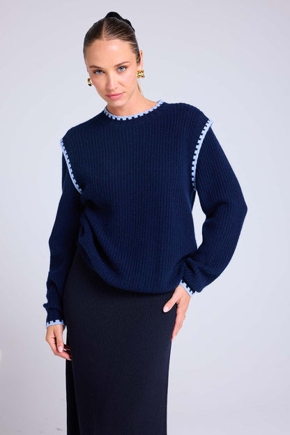 Bertille bleu marine bleu ciel