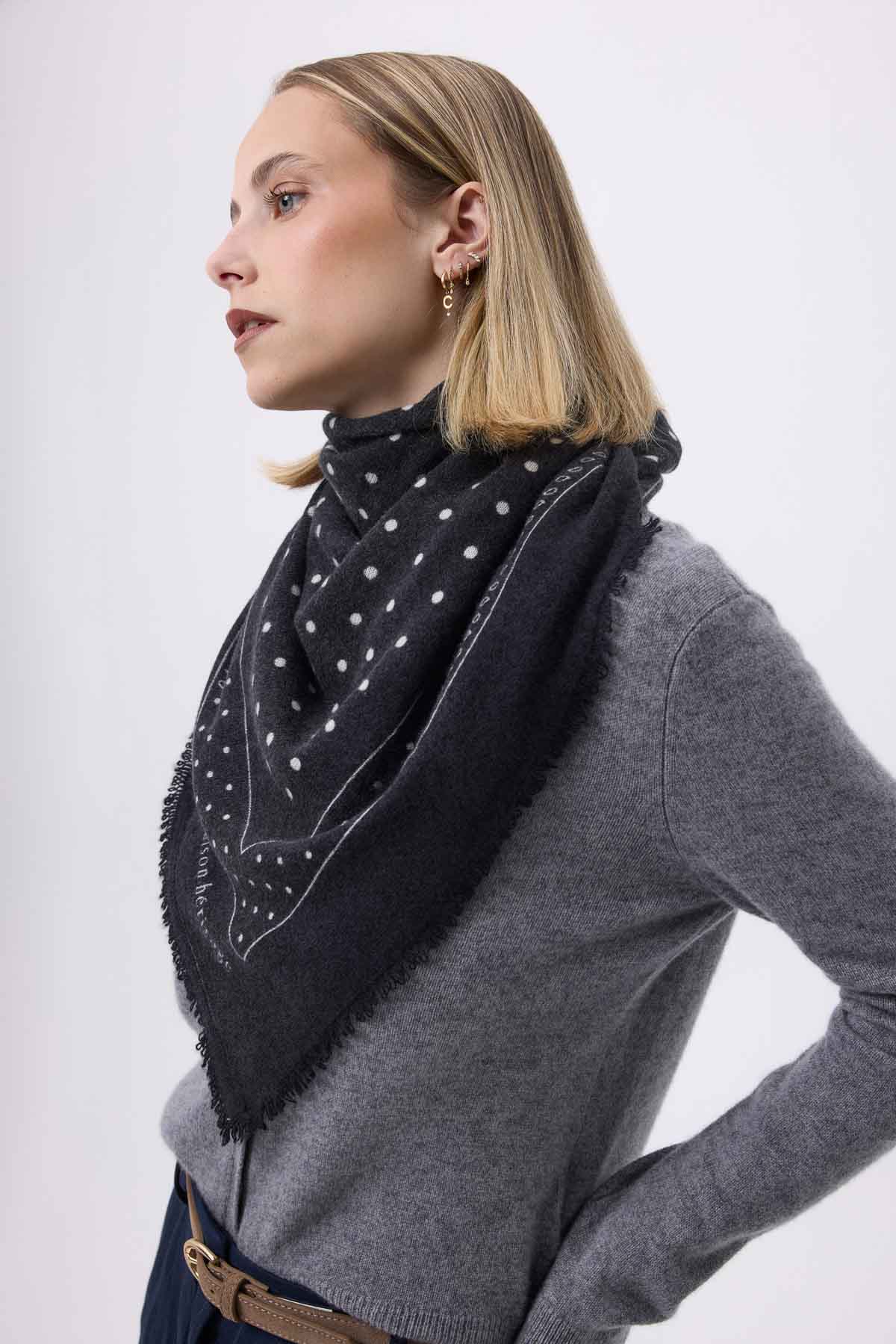 Bandana Big Heritage Pois noir blanc
