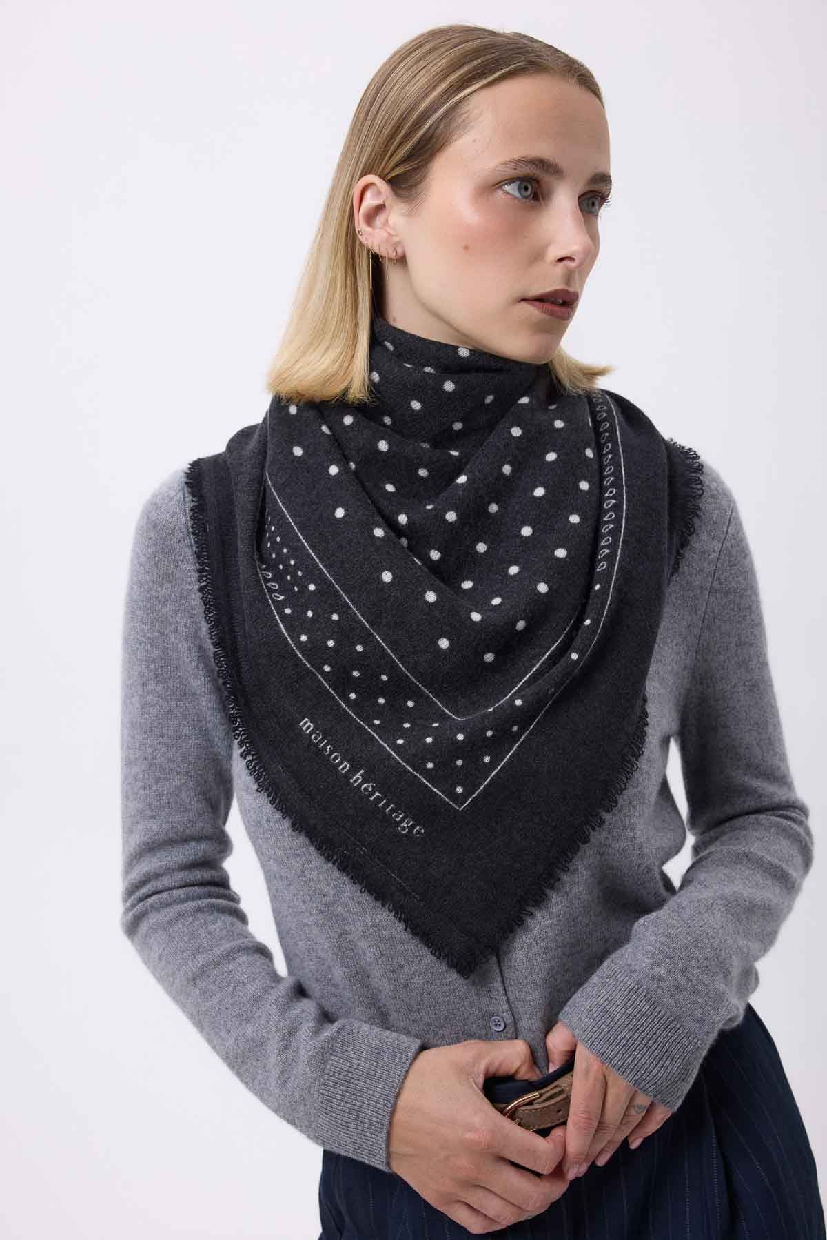 Bandana Big Heritage Pois noir blanc