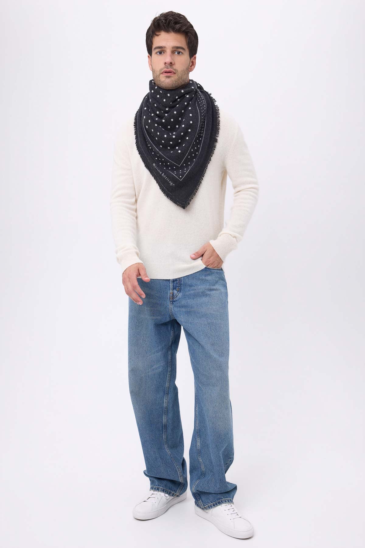 Bandana Big Heritage Pois noir blanc