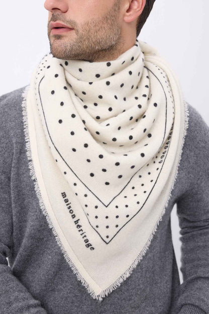 Bandana Big Heritage Pois blanc noir
