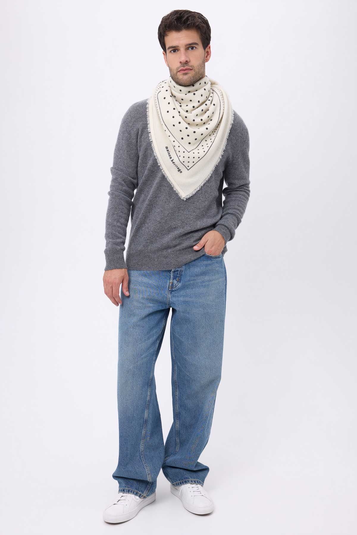 Bandana Big Heritage Pois blanc noir